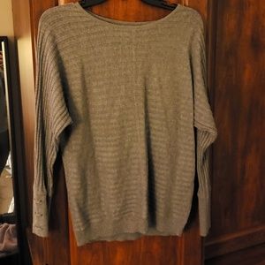 Dolman sleeve ribbed sweater